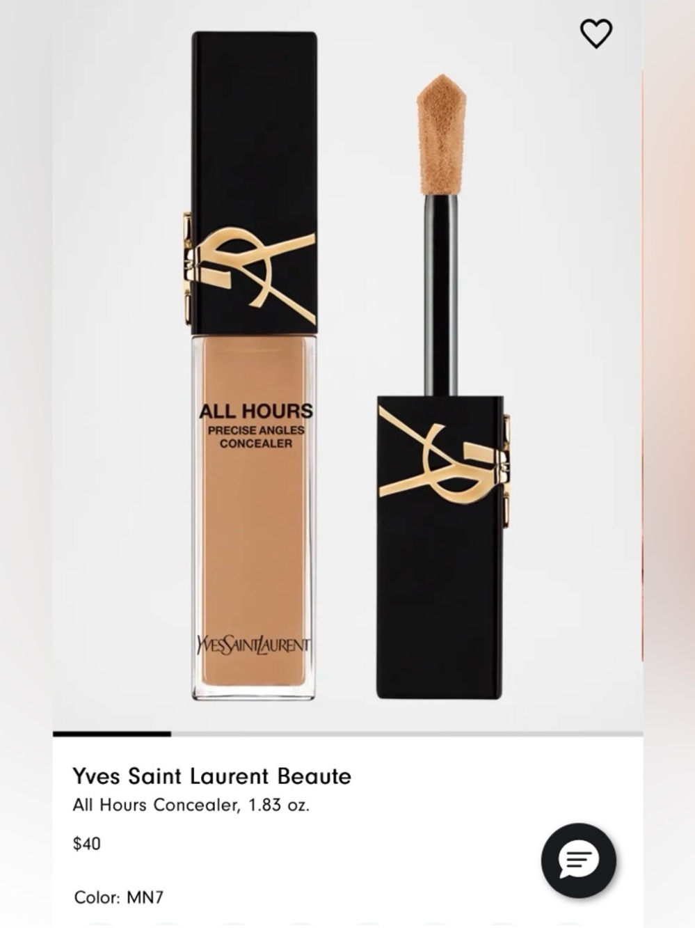 Yves Saint Laurent All Hours Precise Angles Concealer — Shade MN7